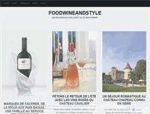 Tablet Screenshot of foodwineandstyle.com